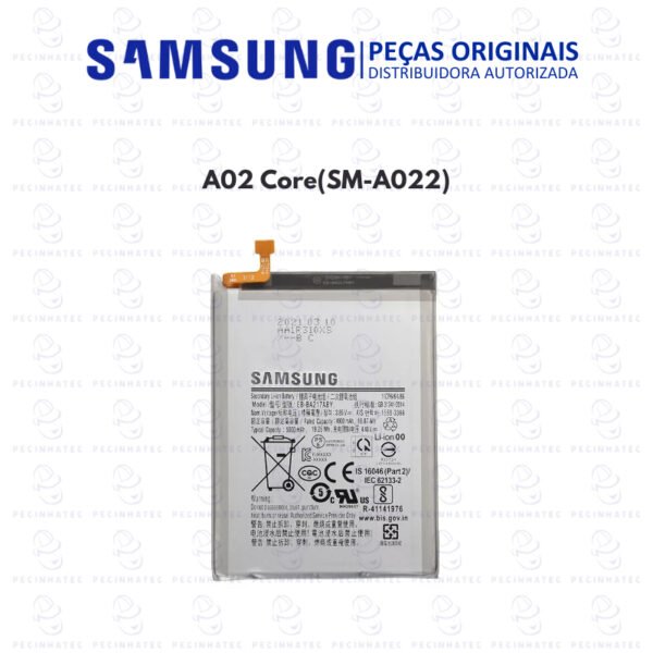 Bateria Original Samsung Galaxy A02 / A12 / A13 / A21s / A04s / A125 / A217 / A047 – GH82‑22989A