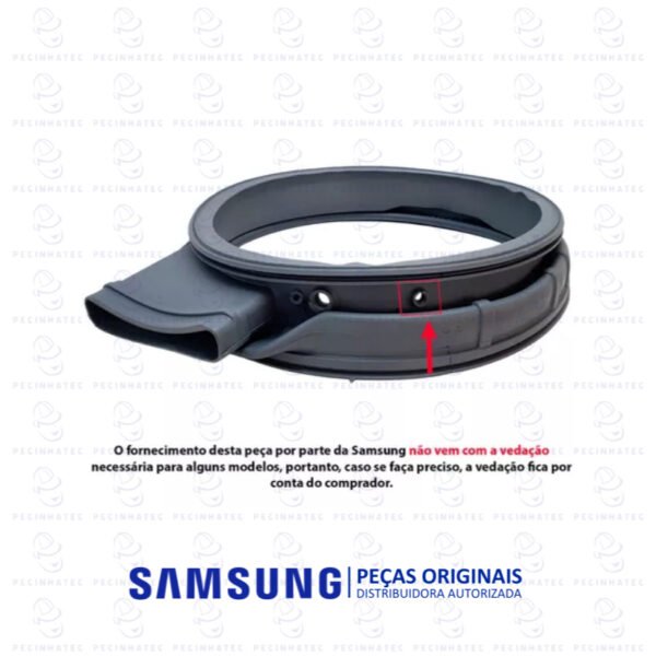 Guarnição de Borracha da Porta Lava e Seca Samsung – DC64-00922C - Imagem 3